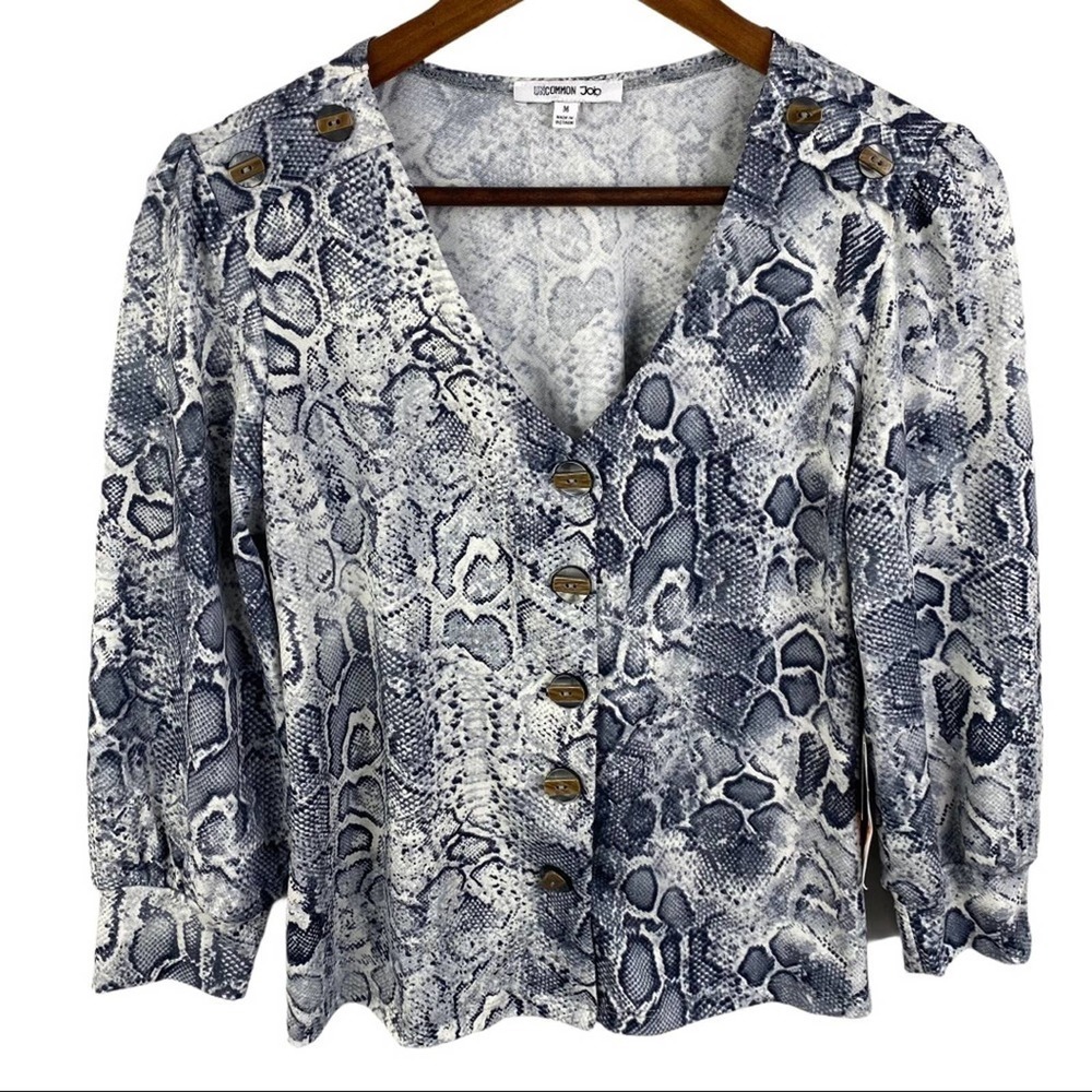 Uncommon Job Snake Print Top